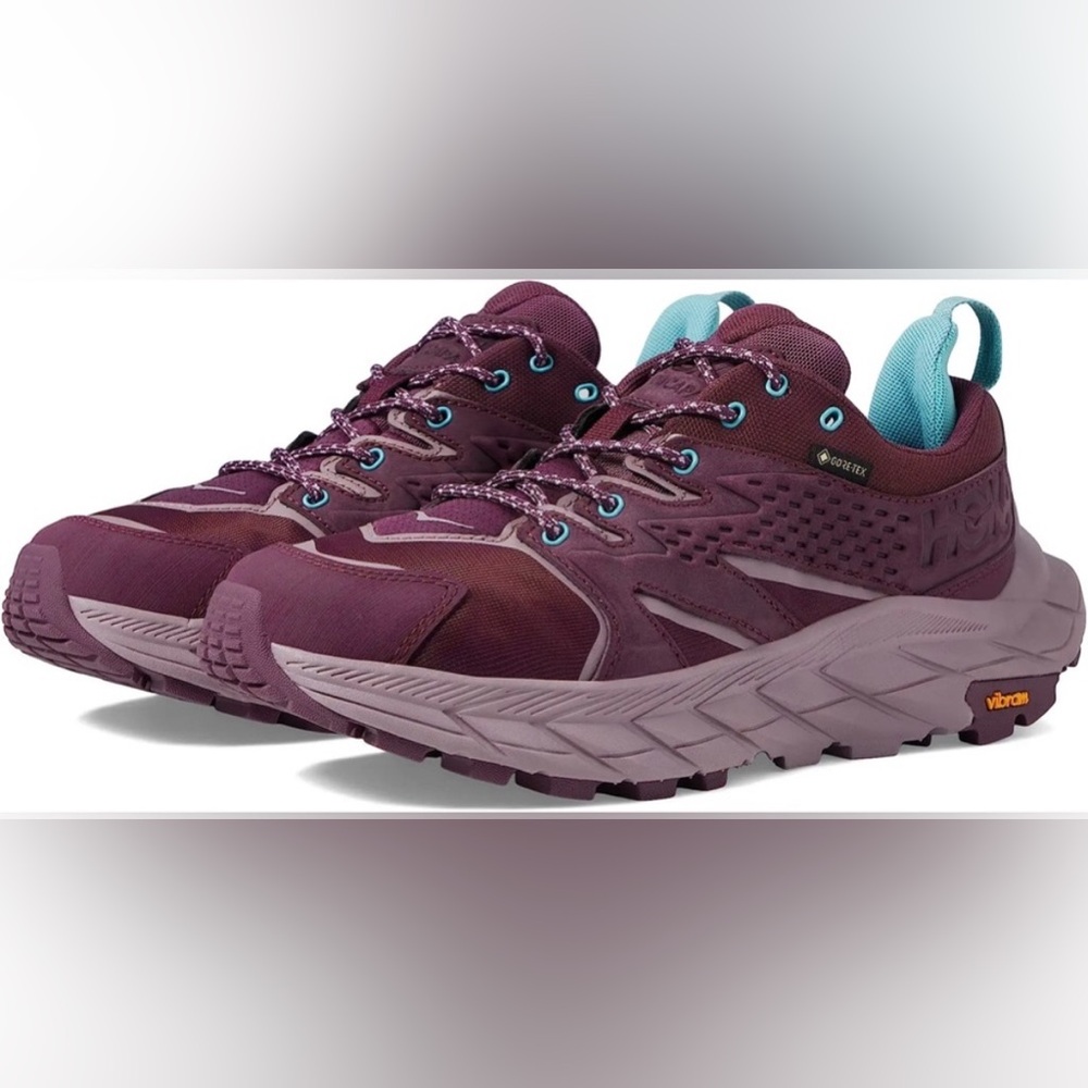 Hoka Anacapa Low GTX Hiking Boots women Sz 8 Grape wine